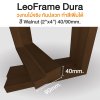 LeoFrame Dura วงกบไม้จริง สีรองพื้น 'วอลนัท' ขนาดหน้าตัด (2"x4") 40/90 mm.